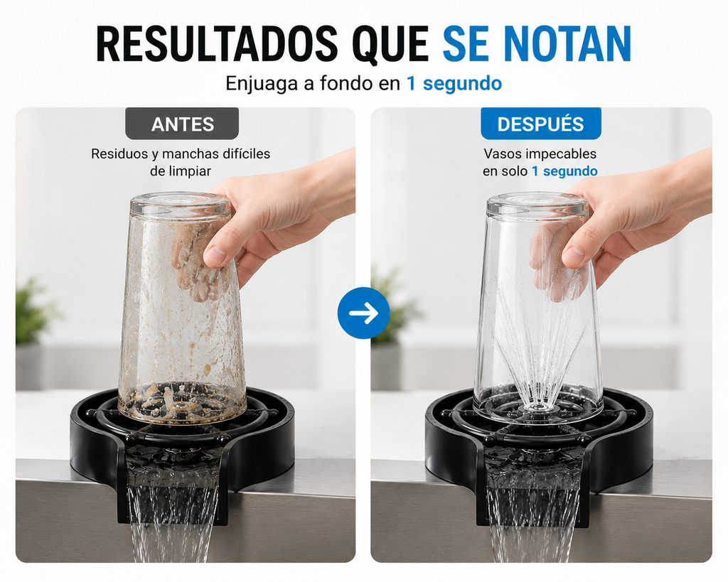 AquaRinsePro™ | Enjuagador Automático de Vasos