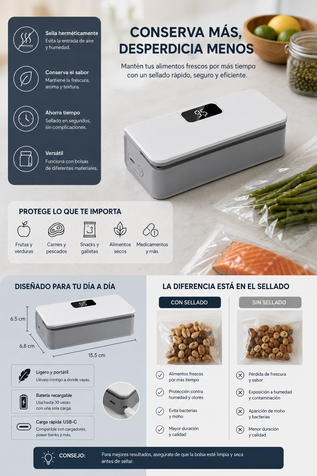 SealVora™ — Sellador Térmico Portátil
