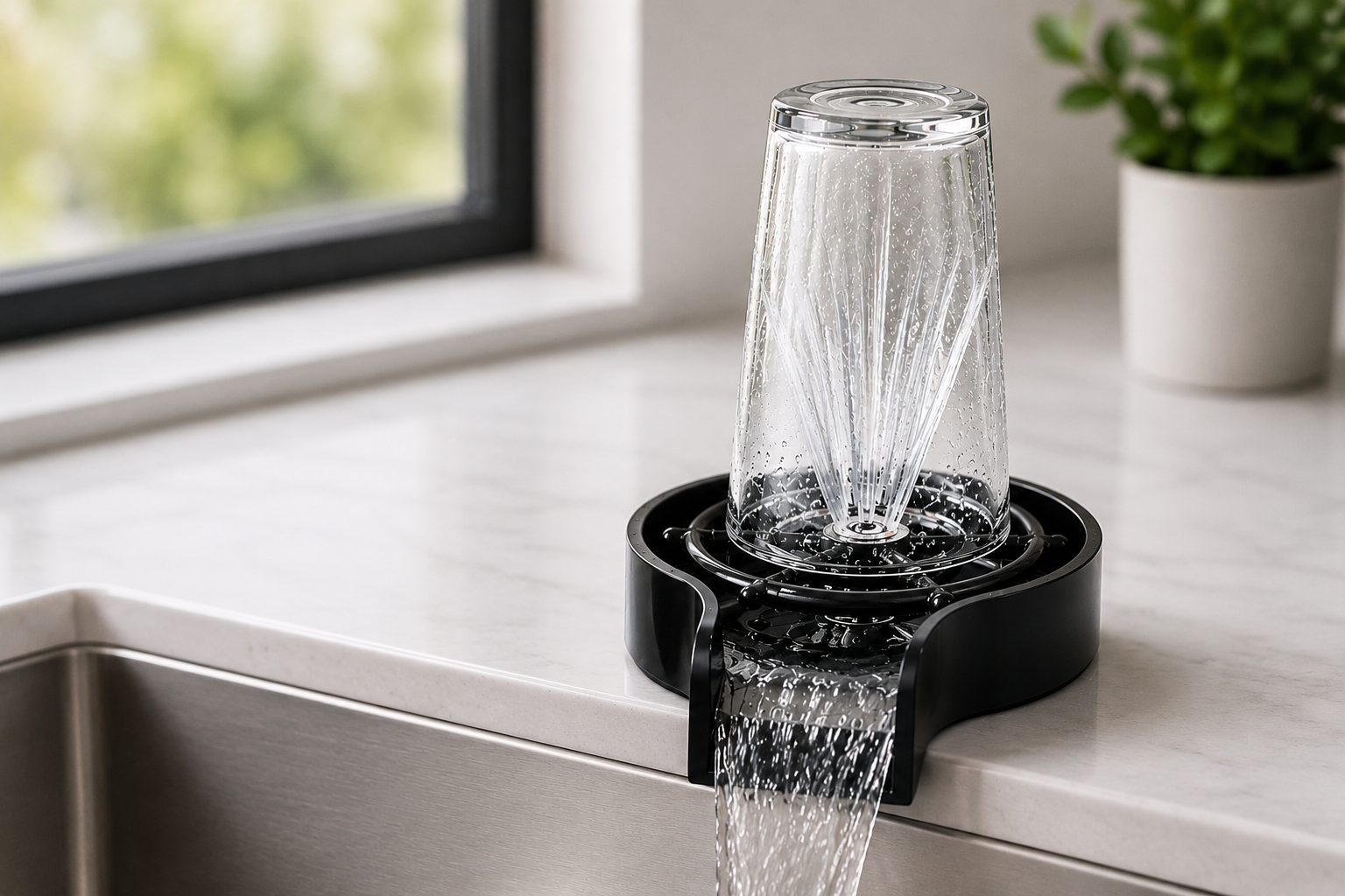 AquaRinsePro™ | Enjuagador Automático de Vasos