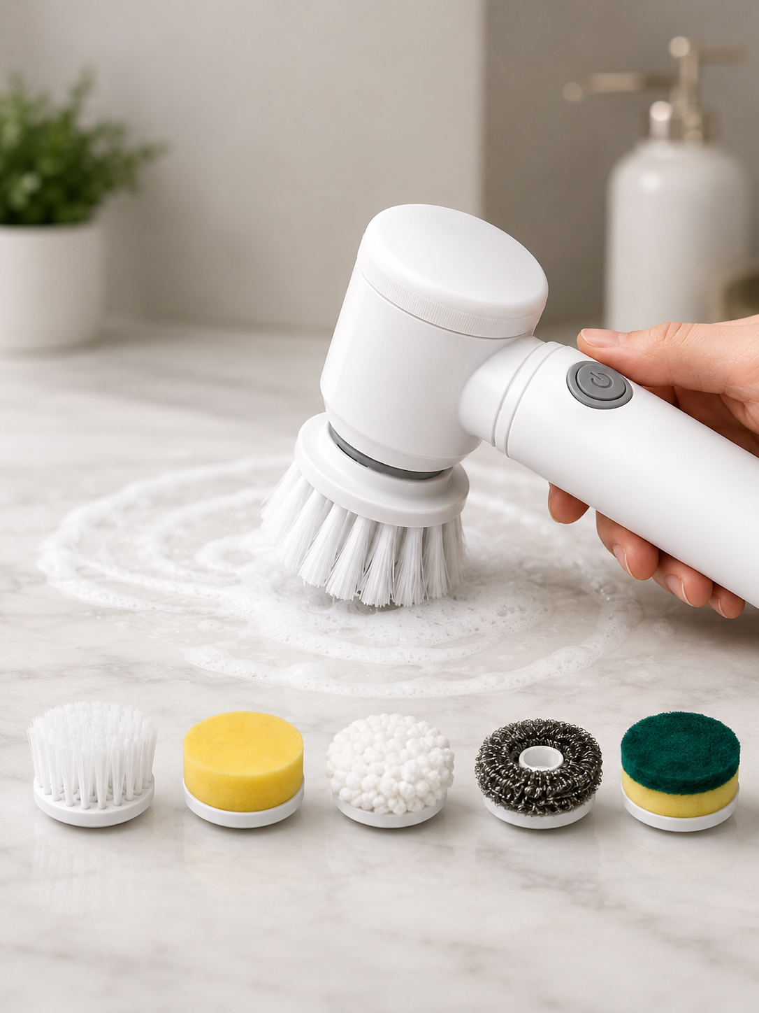 CleanPro™ 5 en 1 — Cepillo Eléctrico de Limpieza Multisuperficie