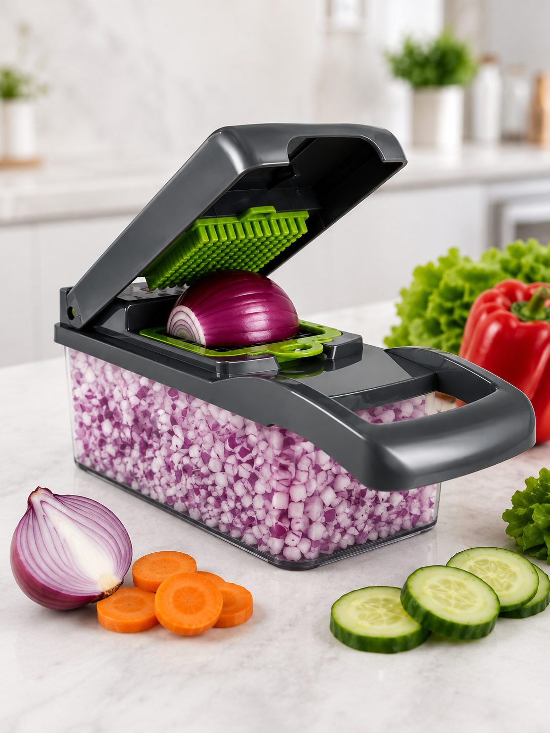 ChopMaster Pro™ | Cortador y Picador de Verduras Multifunción