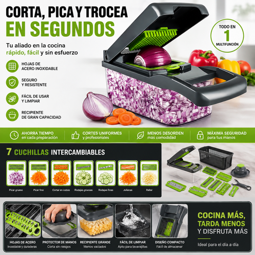 ChopMaster Pro™ | Cortador y Picador de Verduras Multifunción